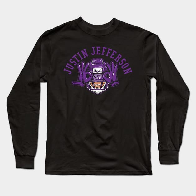 Justin Jefferson The Griddy Long Sleeve T-Shirt by Chunta_Design